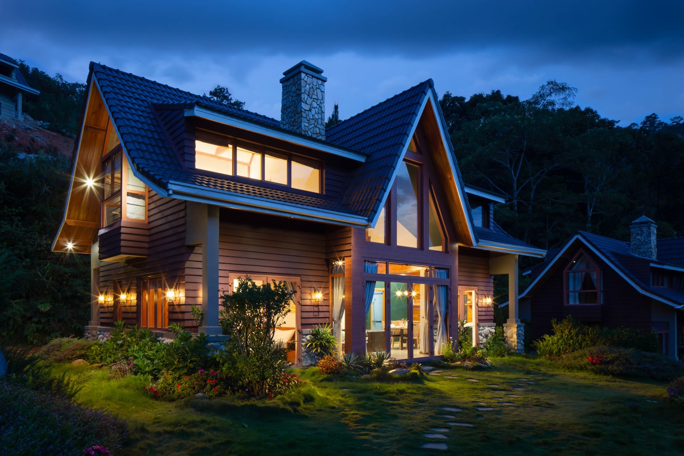 Two-story suburban home with a covered front porch